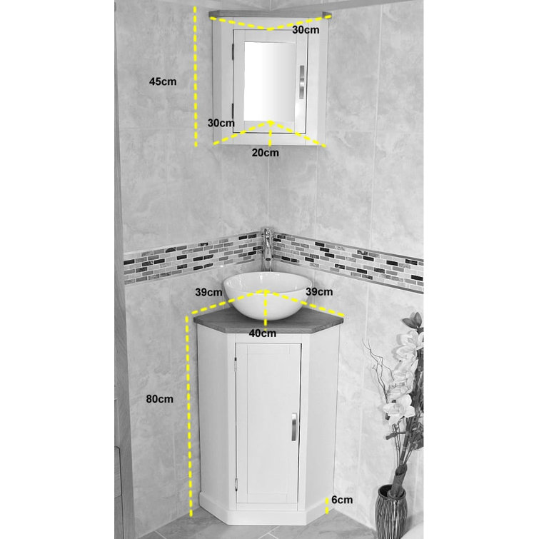 Belfry Bathroom Coury Freestanding Corner Vanity Unit Wayfair.co.uk